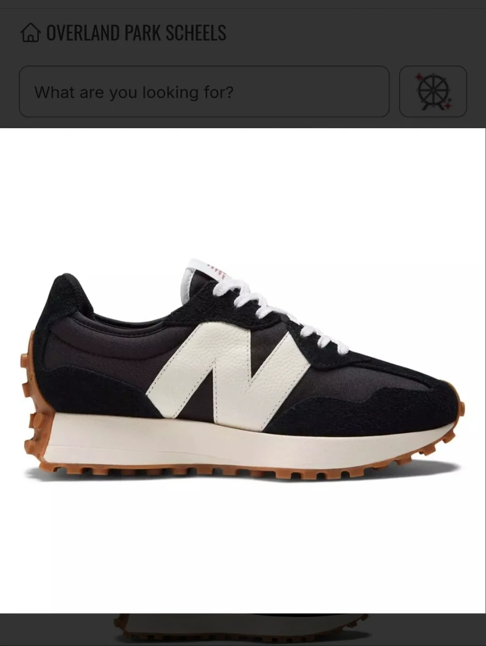 New Balance 327 Black And White Size 9 - Picture 1 of 9